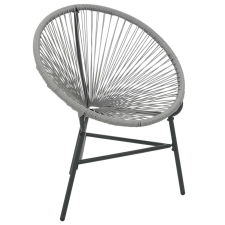 vidaXL szürke polyrattan kerti kagylószék (44481) kerti bútor