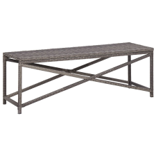 vidaXL szürke polyrattan kerti pad 120 cm kerti bútor