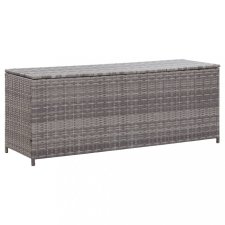 vidaXL szürke polyrattan kerti tárolóláda 150 x 50 x 60 cm kerti bútor