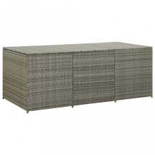 vidaXL Szürke polyrattan kerti tárolóláda 180 x 90 x 75 cm kerti tárolás