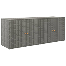 vidaXL szürke polyrattan kerti tárolószekrény 198 x 55,5 x 80 cm (319871) kerti tárolás
