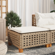 vidaXL szürke polyrattan kerti ülőke párnával 63,5 x 56 x 32 cm kerti bútor