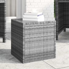 vidaXL szürke polyrattan kisasztal 40 x 37 x 40,5 cm bútor
