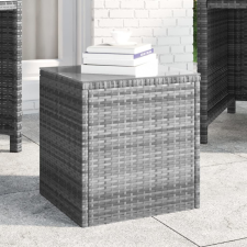 vidaXL szürke polyrattan kisasztal 40 x 37 x 40,5 cm bútor
