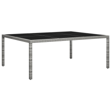 vidaXL szürke polyrattan kültéri étkezőasztal 200 x 150 x 74 cm kerti bútor