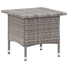 vidaXL szürke polyrattan teázóasztal 50 x 50 x 47 cm kerti bútor