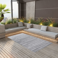vidaXL Szürke PP kültéri szőnyeg 80 x 150 cm lakástextília