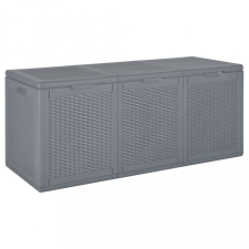 vidaXL szürke PP rattan kerti tárolóláda 270 L kerti tárolás