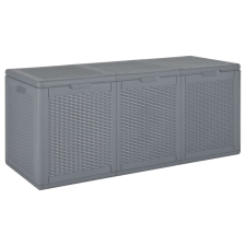 vidaXL szürke PP rattan kerti tárolóláda 270 L kerti tárolás