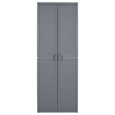 vidaXL szürke PP rattan kerti tárolószekrény 65 x 45 x 172 cm (364063) kerti tárolás