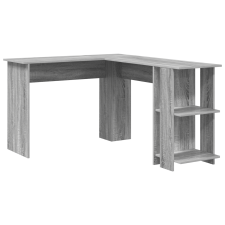 vidaXL Szürke Sarokasztal Szürke Sonoma MDF Standard Szürke Sarokasztal (869559) íróasztal