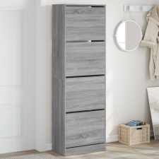 vidaXL szürke sonoma cipőszekrény 4 kihajtható fiókkal 60x34x187,5 cm bútor