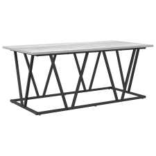 vidaXL Szürke Sonoma Dohányzóasztal 100x50x40 cm Szerelt Fából és Fém Kerettel (869711) bútor