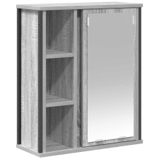 vidaXL szürke sonoma fürdőszoba fali szekrény tükörrel 50x21x60 cm (861905) fürdőszoba bútor