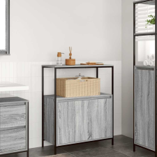 vidaXL szürke sonoma fürdőszobaszekrény polcokkal 76,5x35x95 cm fürdőszoba bútor