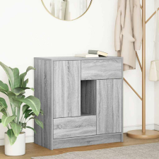 vidaXL szürke sonoma komód fiókokkal és ajtókkal 70,5x34x74,5 cm bútor