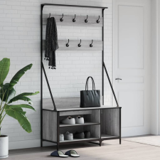 vidaXL szürke sonoma ruhafogas cipőpolccal 100x41x184 cm bútor