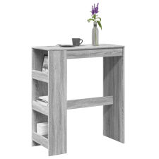 vidaXL szürke sonoma szerelt fa bárasztal tárolókkal 90x40x103,5 cm bútor