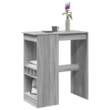 vidaXL szürke sonoma szerelt fa bárasztal tárolókkal 90x47,5x103,5 cm bútor