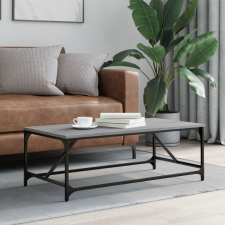 vidaXL szürke sonoma szerelt fa dohányzóasztal 100 x 50 x 35 cm bútor