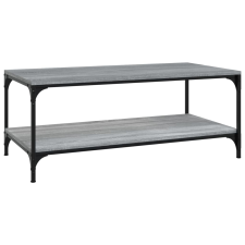 vidaXL szürke sonoma szerelt fa dohányzóasztal 100 x 50 x 40 cm (819365) bútor