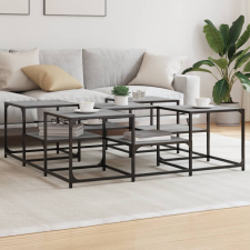 vidaXL szürke sonoma szerelt fa dohányzóasztal 121x121x40 cm bútor