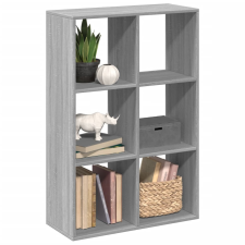 vidaXL szürke sonoma szerelt fa elválasztó könyvespolc 69,5x29x103,5cm bútor