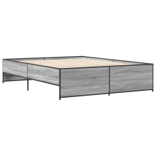 vidaXL szürke sonoma szerelt fa és fém ágykeret 160 x 200 cm (3279880) ágy és ágykellék