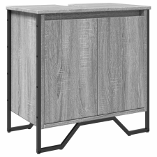 vidaXL szürke sonoma szerelt fa fürdőszobai mosdószekrény 60x35x60 cm (848657) fürdőszoba bútor