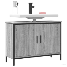 vidaXL Szürke sonoma szerelt fa fürdőszobai mosdószekrény 80x30x60 cm fürdőszoba bútor