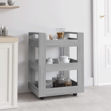 vidaXL szürke sonoma szerelt fa konyhai-kocsi 60 x 45 x 80 cm bútor