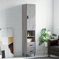 vidaXL szürke sonoma szerelt fa magasszekrény 34,5 x 34 x 180 cm bútor
