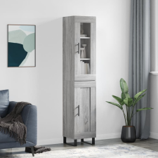vidaXL szürke sonoma szerelt fa magasszekrény 34,5 x 34 x 180 cm bútor