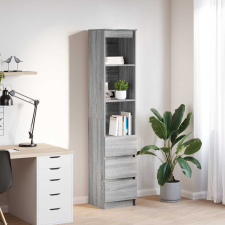 vidaXL Szürke sonoma szerelt fa magasszekrény 37,5x35x180 cm bútor