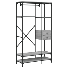 vidaXL szürke sonoma szerelt fa ruhásszekrény fiókokkal 100x40x180 cm (838951) bútor