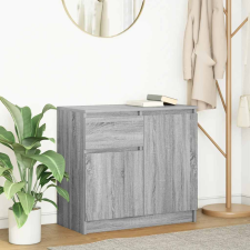 vidaXL szürke sonoma szerelt fa tálalószekrény fiókos 71x35x65 cm bútor