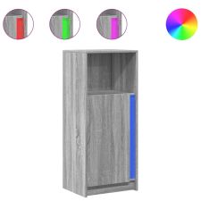 vidaXL szürke sonoma szerelt fa tálalószekrény LED-del 42,5x34x100 cm (852157) bútor