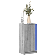 vidaXL szürke sonoma szerelt fa tálalószekrény LED-del 42,5x34x85 cm bútor