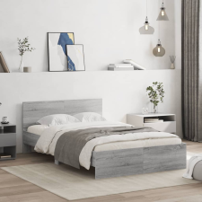 vidaXL szürke sonoma színű ágykeret fejtámlával 120 x 200 cm ágy és ágykellék