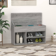 vidaXL szürke sonoma színű cipőtároló pad 80 x 30 x 45 cm bútor