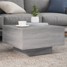 vidaXL szürke sonoma színű dohányzóasztal LED-lámpákkal 55x55x31 cm bútor