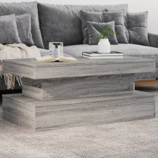 vidaXL szürke sonoma színű dohányzóasztal LED-lámpákkal 90x50x40 cm bútor