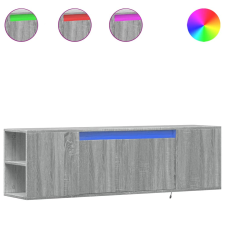 vidaXL szürke sonoma színű fali TV-szekrény LED-del 135x31x39,5 cm (852388) bútor