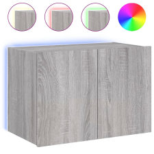 vidaXL szürke sonoma színű fali TV-szekrény LED-ekkel 60x35x41 cm (837312) bútor