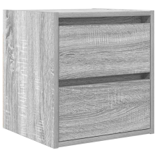 vidaXL szürke sonoma színű falra szerelhető éjjeliszekrény 38x34x40 cm (861257) bútor