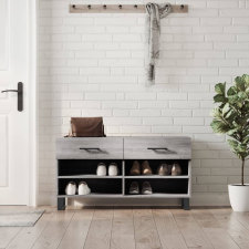 vidaXL szürke sonoma színű műfa cipőpolc 102 x 35 x 55 cm bútor