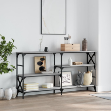vidaXL szürke sonoma színű műfa konzolasztal 150 x 29 x 76,5 cm bútor