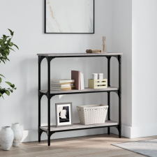 vidaXL szürke sonoma színű műfa konzolasztal 75x22,5x75 cm bútor