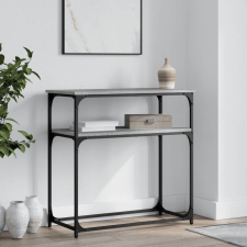 vidaXL szürke sonoma színű műfa konzolasztal 75x35,5x75 cm bútor