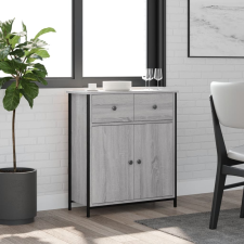 vidaXL szürke sonoma színű műfa tálalószekrény 70 x 30 x 80 cm bútor